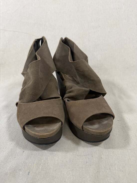 Eileen Fisher Shoes - Eileen Fisher Draw Draped Suede Platform Wedge Sandals